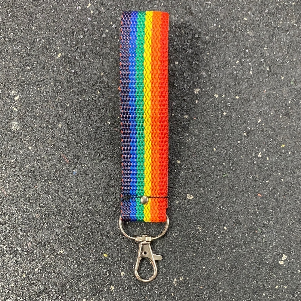 Handmade Rainbow Keychain Wristlet